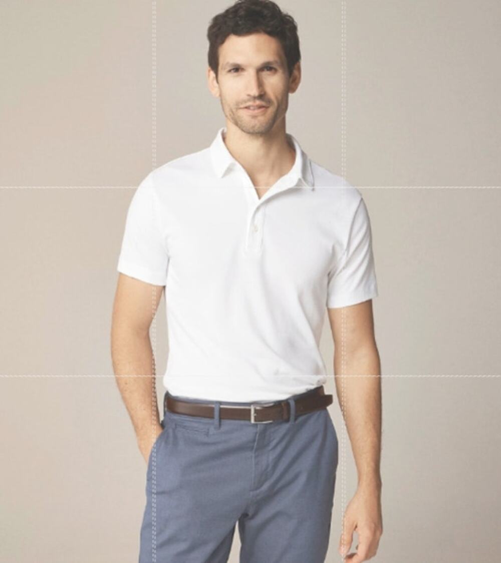 J.Crew White Performance Polo Mens M Short Sleeve Coolmax Stretch Athletic Shirt